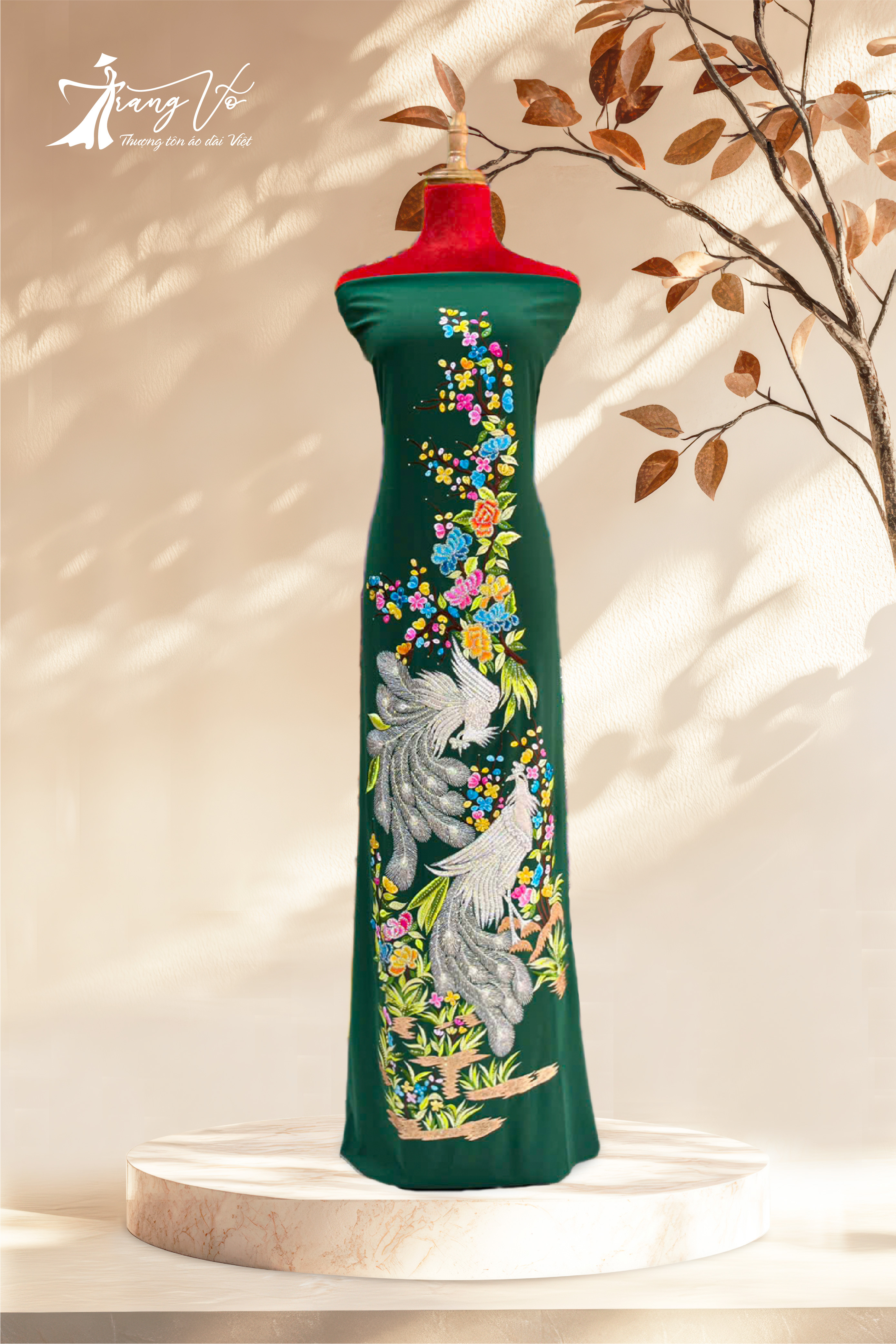 LEN Ý THÊU ÉP ĐÁ SWAROVSKI CAO CẤP #03112417